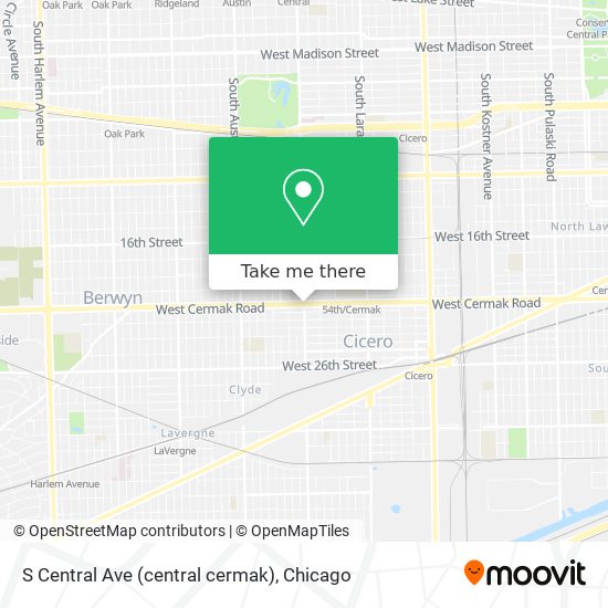 S Central Ave (central cermak) map