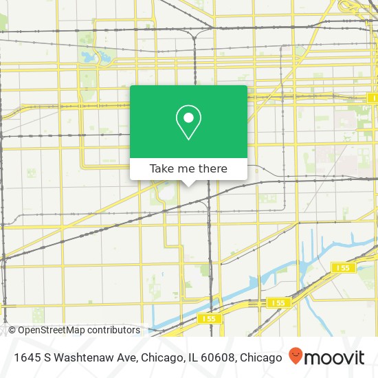 Mapa de 1645 S Washtenaw Ave, Chicago, IL 60608