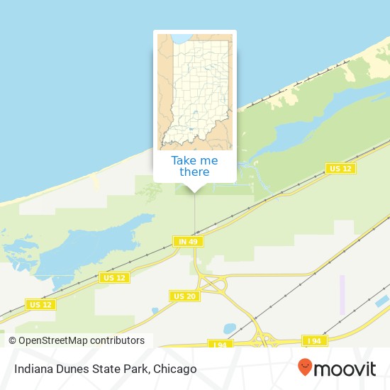 Indiana Dunes State Park map
