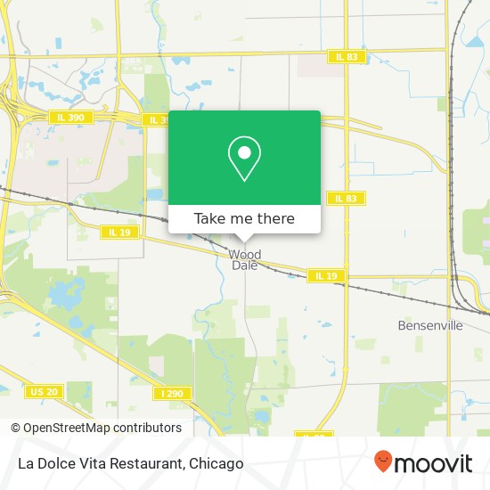 Mapa de La Dolce Vita Restaurant, 350 N Wood Dale Rd