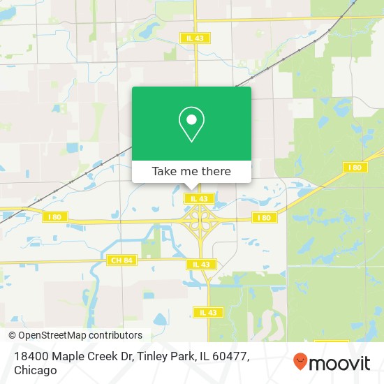 18400 Maple Creek Dr, Tinley Park, IL 60477 map