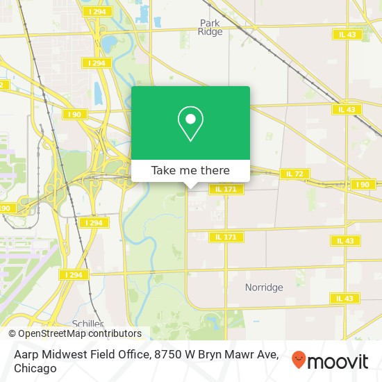 Aarp Midwest Field Office, 8750 W Bryn Mawr Ave map
