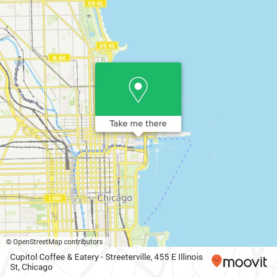 Cupitol Coffee & Eatery - Streeterville, 455 E Illinois St map