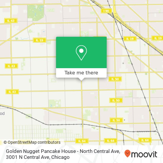 Mapa de Golden Nugget Pancake House - North Central Ave, 3001 N Central Ave