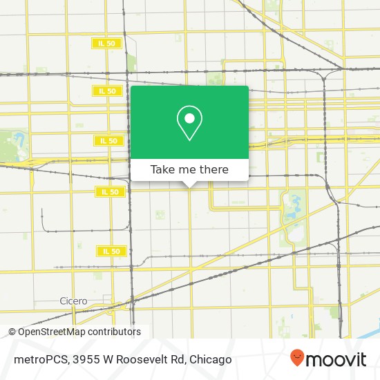 Mapa de metroPCS, 3955 W Roosevelt Rd