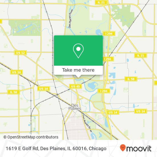 1619 E Golf Rd, Des Plaines, IL 60016 map