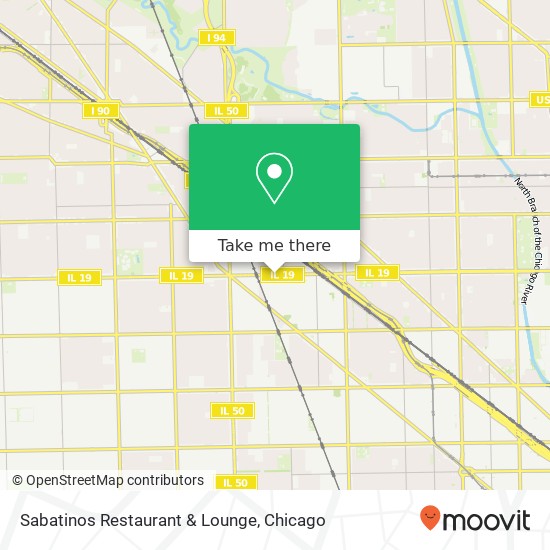 Mapa de Sabatinos Restaurant & Lounge, 4441 W Irving Park Rd