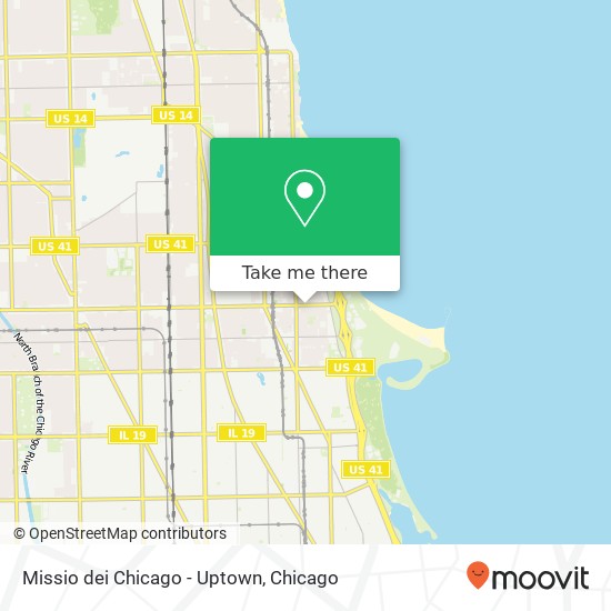 Mapa de Missio dei Chicago - Uptown, 941 W Lawrence Ave Chicago, IL 60640