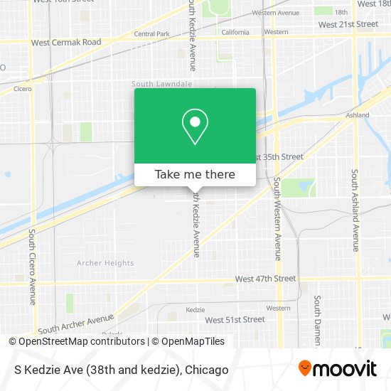 S Kedzie Ave (38th and kedzie) map