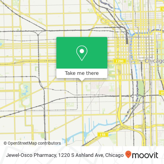 Mapa de Jewel-Osco Pharmacy, 1220 S Ashland Ave