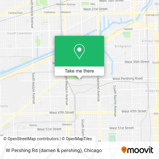W Pershing Rd (damen & pershing) map