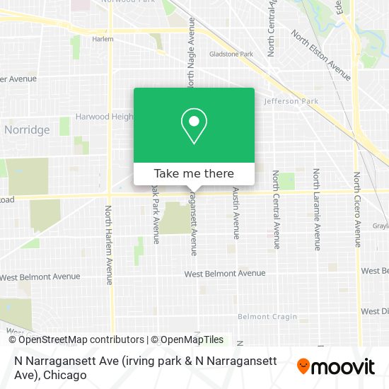 N Narragansett Ave (irving park & N Narragansett Ave) map