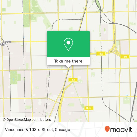 Vincennes & 103rd Street map