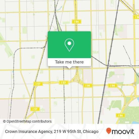 Crown Insurance Agency, 219 W 95th St map