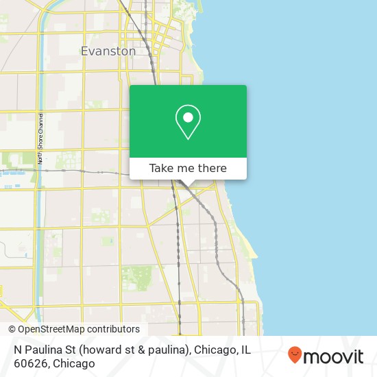 Mapa de N Paulina St (howard st & paulina), Chicago, IL 60626