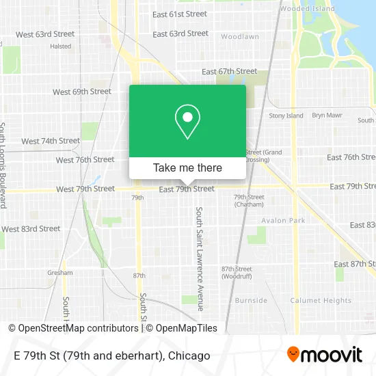 Mapa de E 79th St (79th and eberhart)