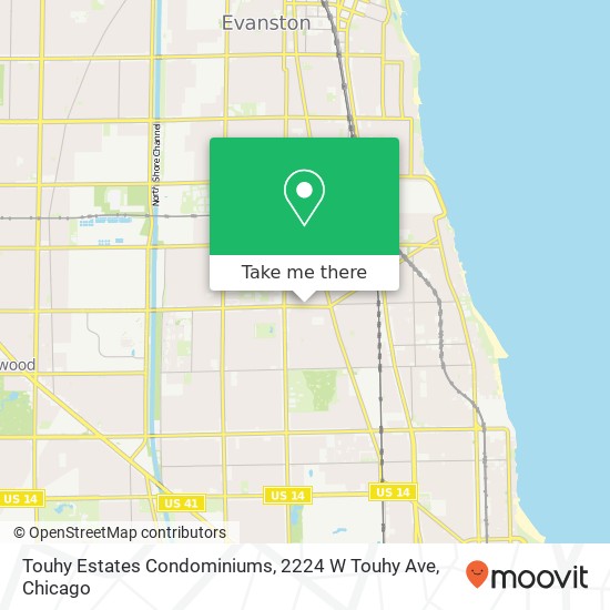 Touhy Estates Condominiums, 2224 W Touhy Ave map