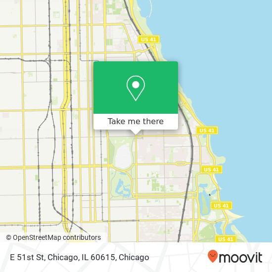 Mapa de E 51st St, Chicago, IL 60615