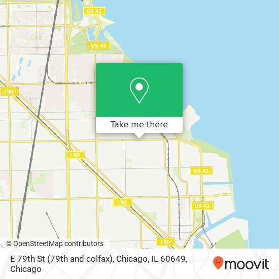 Mapa de E 79th St (79th and colfax), Chicago, IL 60649