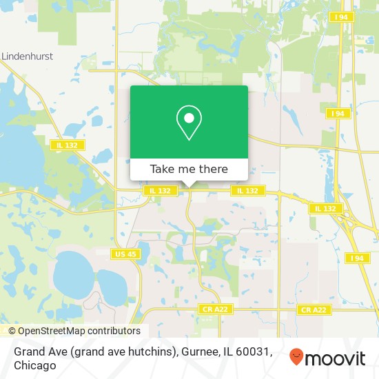 Grand Ave (grand ave hutchins), Gurnee, IL 60031 map