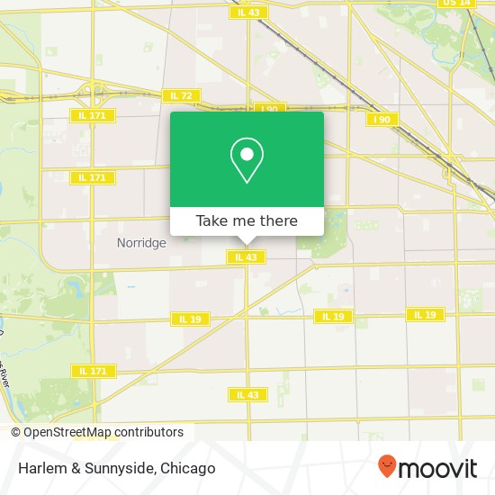 Harlem & Sunnyside map