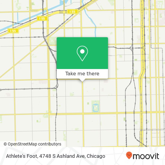 Mapa de Athlete's Foot, 4748 S Ashland Ave