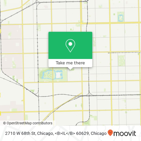 2710 W 68th St, Chicago, <B>IL< / B> 60629 map