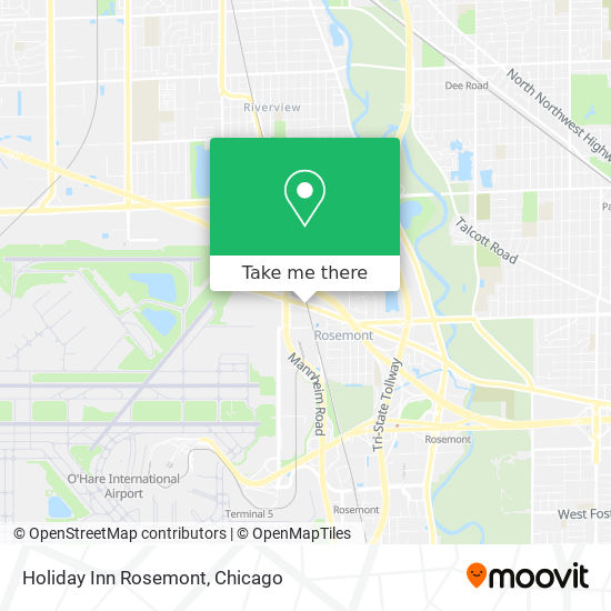 Holiday Inn Rosemont map