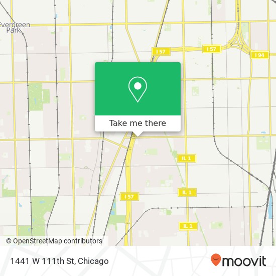 Mapa de 1441 W 111th St, Chicago (CALUMET PARK), IL 60643