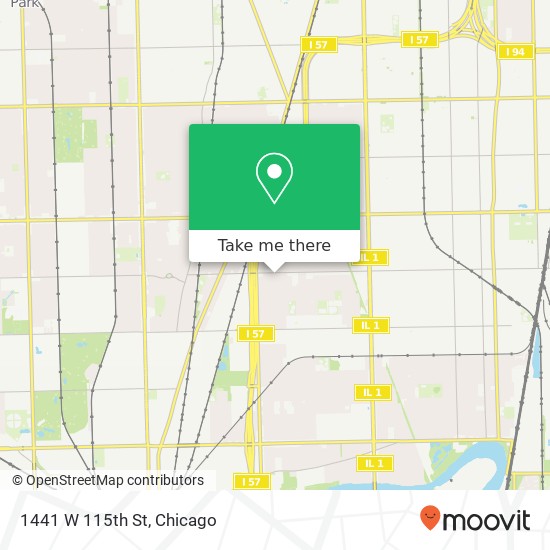 Mapa de 1441 W 115th St, Chicago (CALUMET PARK), IL 60643