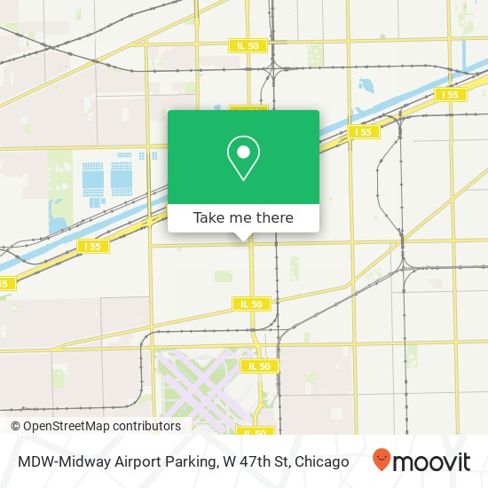 MDW-Midway Airport Parking, W 47th St map