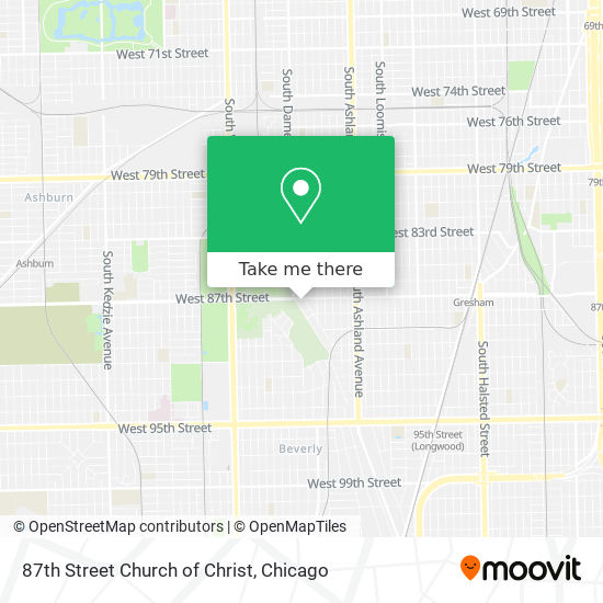 87th Street Church of Christ map