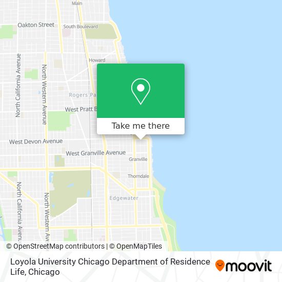 Loyola University Chicago Department of Residence Life map
