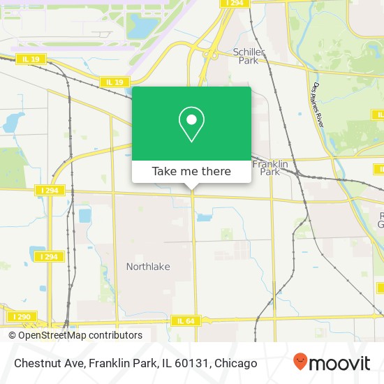 Mapa de Chestnut Ave, Franklin Park, IL 60131