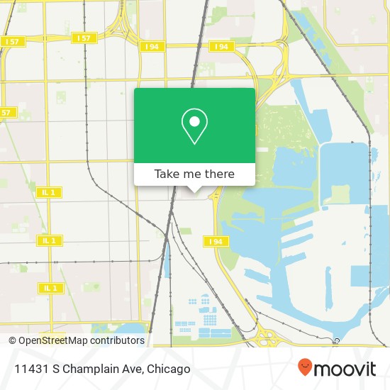 Mapa de 11431 S Champlain Ave, Chicago, IL 60628