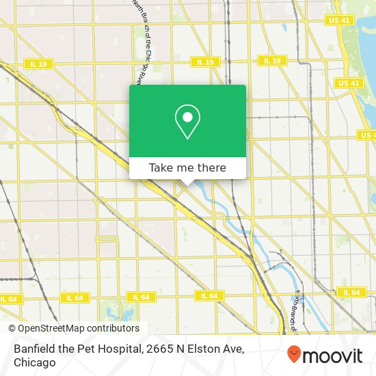 Banfield the Pet Hospital, 2665 N Elston Ave map