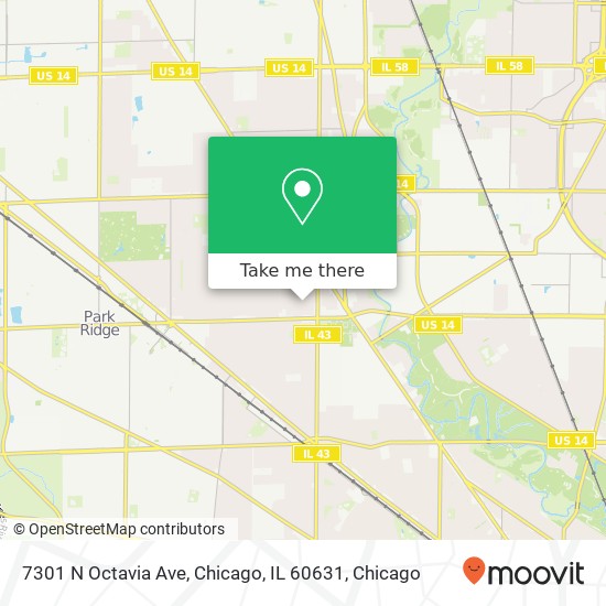 7301 N Octavia Ave, Chicago, IL 60631 map