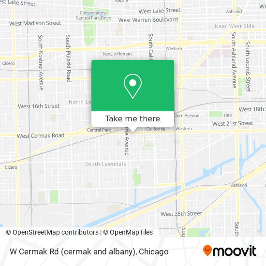 W Cermak Rd (cermak and albany) map
