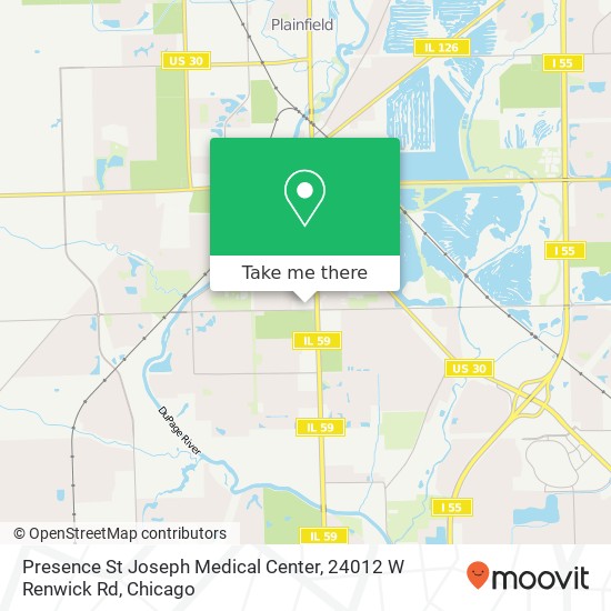 Mapa de Presence St Joseph Medical Center, 24012 W Renwick Rd