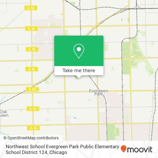 Northwest School Evergreen Park Public Elementary School District 124, 3630 W 92nd St map