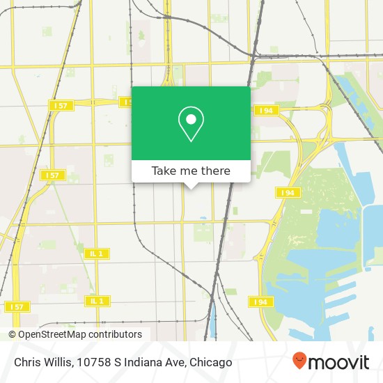 Mapa de Chris Willis, 10758 S Indiana Ave
