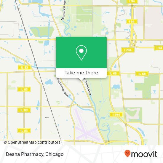 Mapa de Desna Pharmacy, 307 S Milwaukee Ave