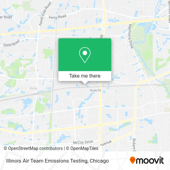 Illinois Air Team Emissions Testing map