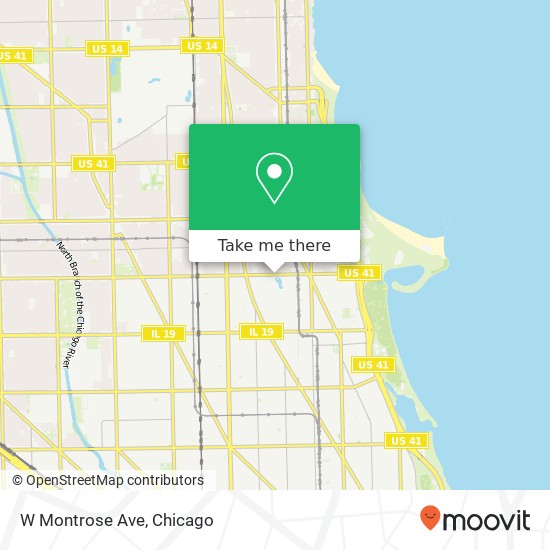 Mapa de W Montrose Ave, Chicago, IL 60640