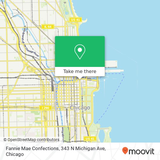 Mapa de Fannie Mae Confections, 343 N Michigan Ave