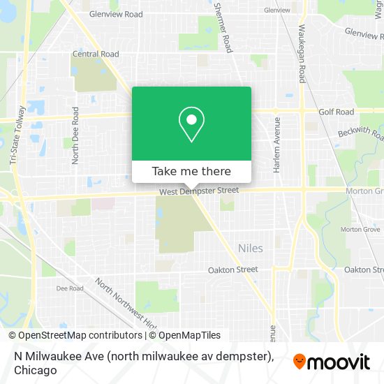 Mapa de N Milwaukee Ave (north milwaukee av dempster)