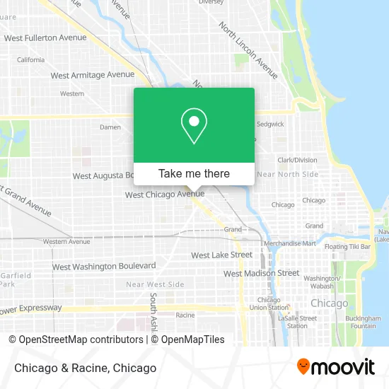 Chicago & Racine map