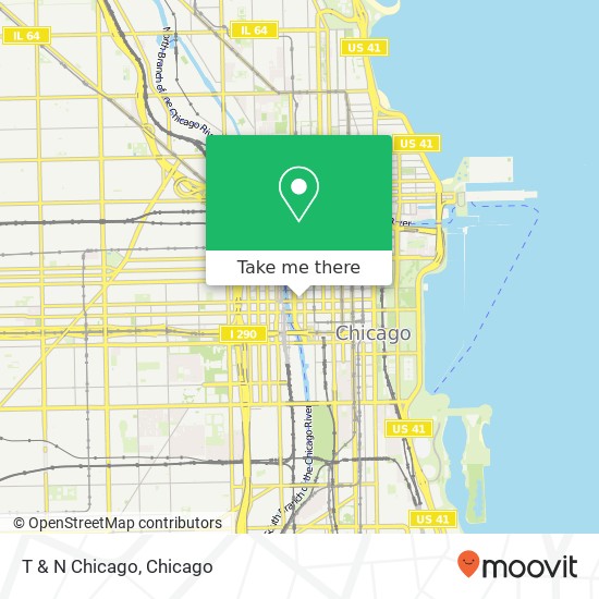 Mapa de T & N Chicago, 318 W Adams St