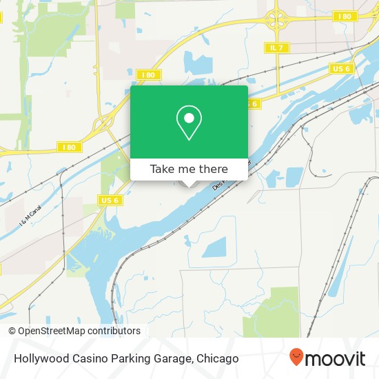 Mapa de Hollywood Casino Parking Garage, 777 Hollywood Blvd