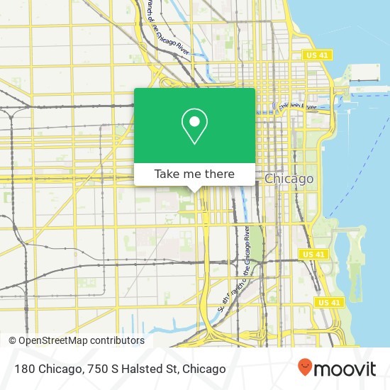 Mapa de 180 Chicago, 750 S Halsted St